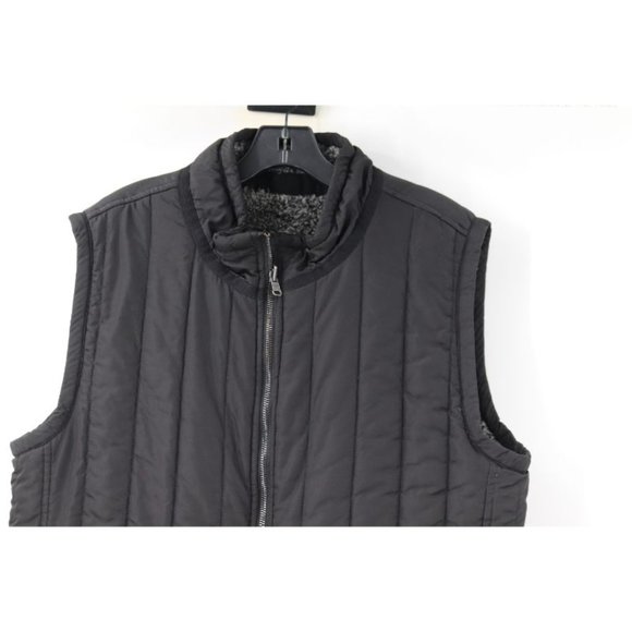 Carbon 2 Cobalt Reversible Vest Mens XL Sherpa Fleece Quilted Full Zip black - Picture 9 of 13